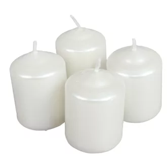 Metál adventi gyertya 40x60 mm ivory 4db/csom (db ár)
