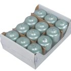 Metál adventi gyertya 40x60 mm jégkék 12db/csom (db ár)