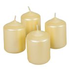 Metál adventi gyertya 40x60 mm krém 12db/csom (db ár)