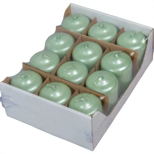 Metál adventi gyertya 40x60 mm menta 12db/csomdb ár