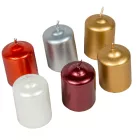 Metál adventi gyertya 40x60mm(db ár)24db/cs.arany ezüst nari fehér bordó