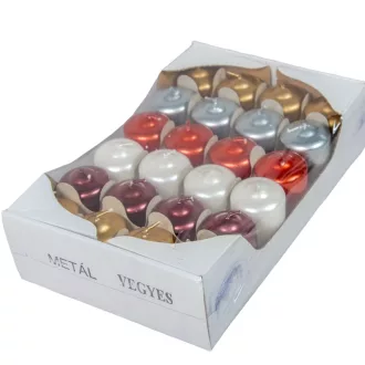   Metál adventi gyertya 40x60mm(db ár)24db/cs.arany ezüst nari fehér bordó