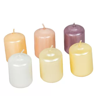   Metál adventi gyertya 40x60mm(db ár)24db/cs.fehér v.krém krém h.lila pezsgő