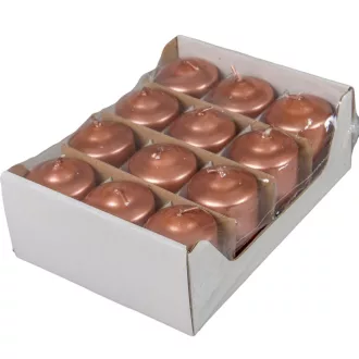Metál adventi gyertya 40x60 mm rosegold 12db/csom (db ár)