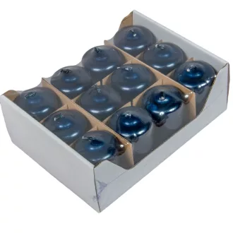   Metál adventi gyertya 40x60 mm sötétkék 12db/csom (db ár)