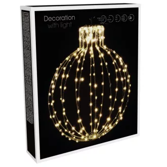 Stilizált gömb 180 LED-es adapteres időzítős 35cm