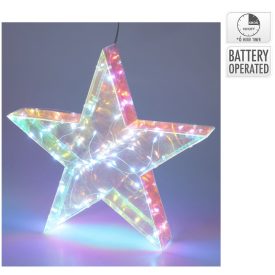 Csillag irizidáló 50 LED-es elemes időzítős M40cm