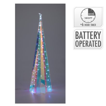 Kúp irizáló 50 LED-es elemes időzítős M60cm
