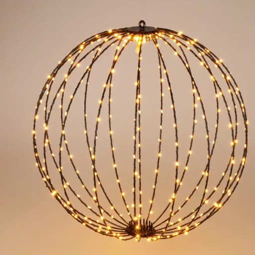 Gömb 400 LED-es időzítős adapteres extra meleg 60cm