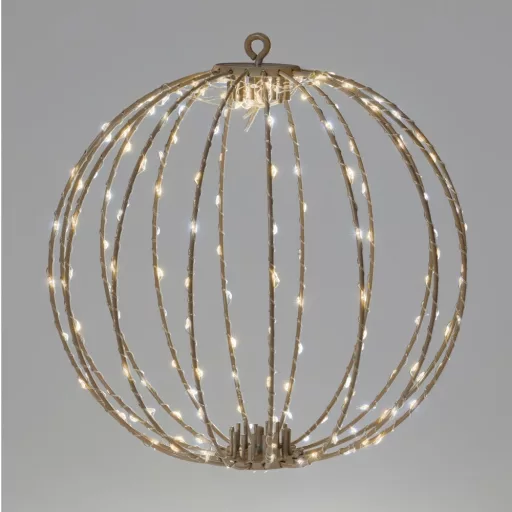 Gömb 192 LED-esidőzítős flash adapteres taupe 30cm 