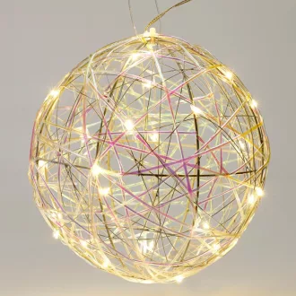 Gömb LED-es időzítős elemes (elem nélkül) 20cm