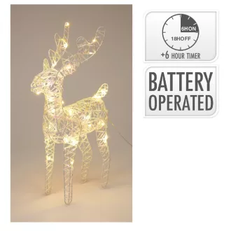   Szarvas 30 LED-es irizáló elemes (elem nélkül) időzítős M37cm
