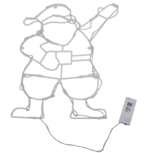 Karácsonyi mikulás figura sziluett LED-es elemes (elem nélkül) hideg 42cm
