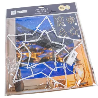   Karácsonyi figura sziluett LED-es elemes (elem nélkül) meleg 38cm