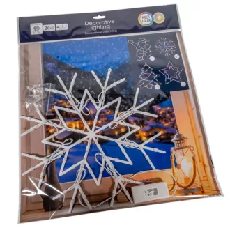   Karácsonyi hópihe figura sziluett LED-es elemes (elem nélkül) multi 42cm