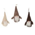 Törpe horgolt sapis textil akasztós 17cm