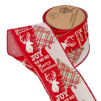 Karácsonyi szalag drótos 63mmx270cm 