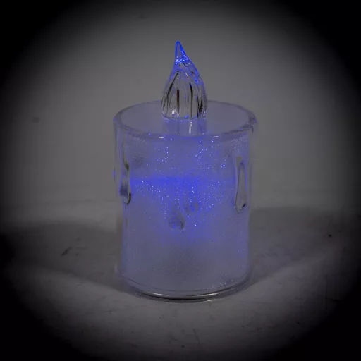 Gyertya LED-es (elemmel) RGB M8,5cm