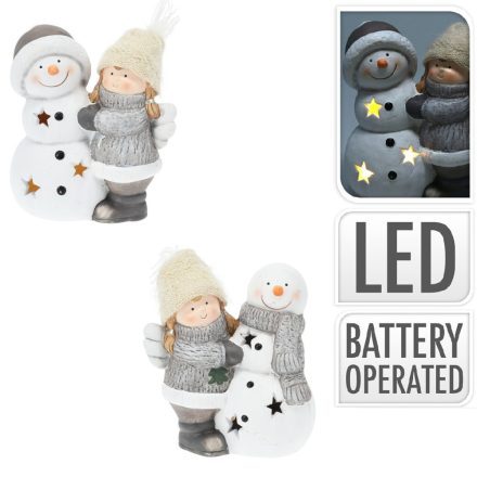 Gyerek hóemberrek LED-es ker M17cm