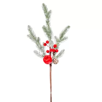 Bogyós, almás, tobozos fenyő ág 41cm