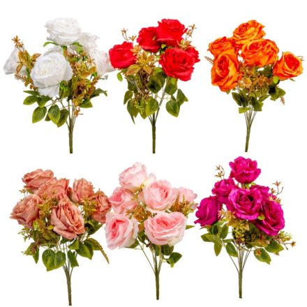 Rózsa csokor 6v. mix M44cm 75db/#