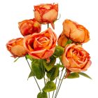 Rózsa csokor antikolt 7v. mix M42cm 72db/#