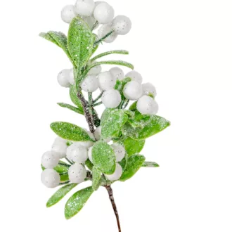 Glitteres bogyós pick fehér 27cm