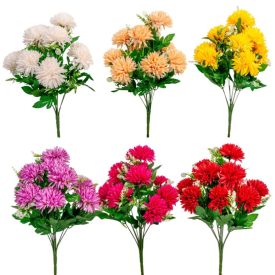 Krizantém csokor 10v. mix M40cm 12db/#