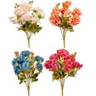 Hortenzia, rózsa csokor 9v. mix M50cm 24db/#