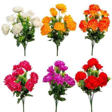 Krizantém csokor 9v. mix M45cm 24db/#