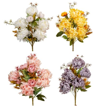 Krizantém csokor féloldalas 8v.  mix M54cm 8db/#