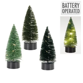 Mini fenyő fa talpon LED-es M17cm