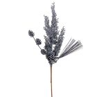 Glitteres ág grafit M68cm