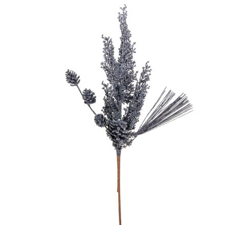 Glitteres ág grafit M68cm