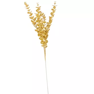 Glitteres eukaliptusz ág arany M83cm