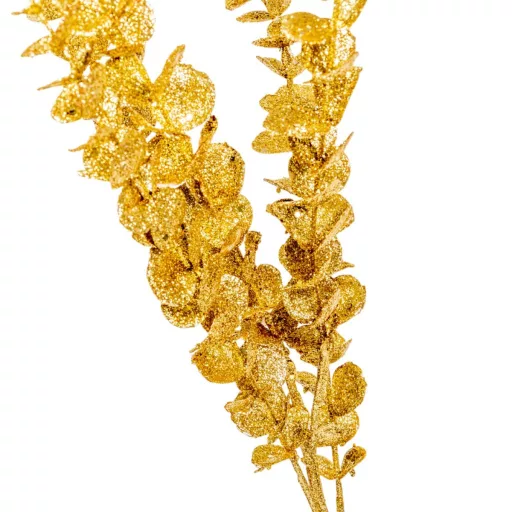 Glitteres eukaliptusz ág arany M83cm