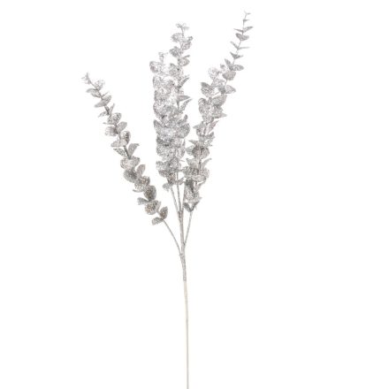 Glitteres eukaliptusz ág ezüst M83cm