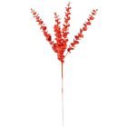 Glitteres eukaliptusz ág piros M83cm