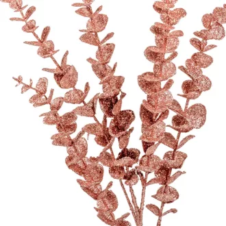 Glitteres eukaliptusz ág rózsaszín M83cm