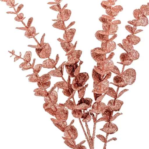 Glitteres eukaliptusz ág rózsaszín M83cm
