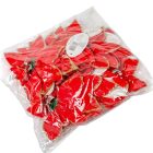 Mikulásvirág fej csipeszes bársony 15cm 12db/csom