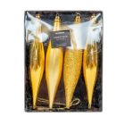 Jégcsap műa. arany 15cm 4db-os