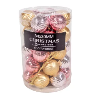 Műanyag gömb mintás pretty mix 3cm 34db-os