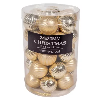Műanyag gömb mintás pezsgő 3cm 34db-os