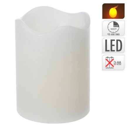 Gyertya LED-es fehér D7cm M9cm