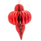 Papír lampion jégcsap akasztós piros 40cm 