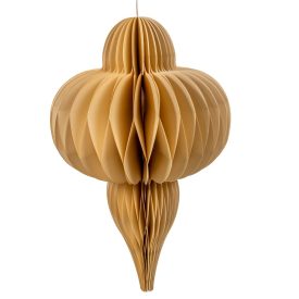 Papír lampion jégcsap akasztós krém 40cm 