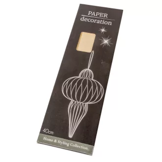 Papír lampion jégcsap akasztós krém 40cm 