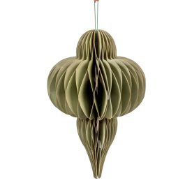 Papír lampion jégcsap akasztós zöld 40cm 