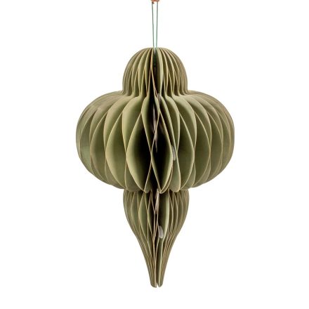 Papír lampion jégcsap akasztós zöld 40cm 